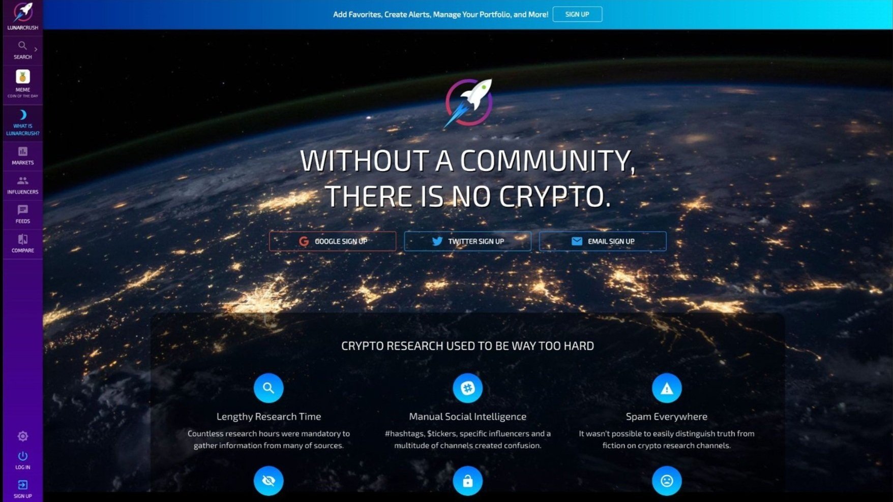 Old homepage